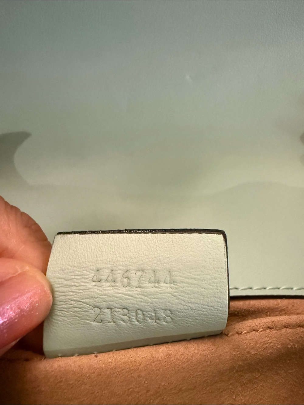 GG Marmont Mini 446744 Mint Green Leather Silver Hardware Shoulder Bag - Picture 9 of 11